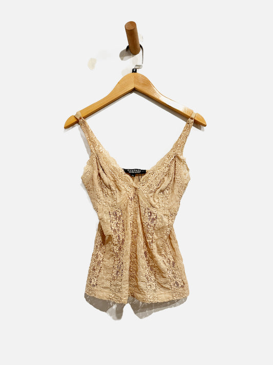 Rampage Y2K Cream Lace Tank - Medium