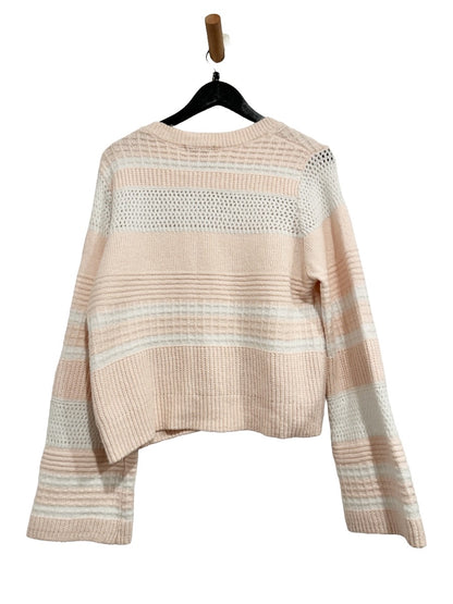 Francesca’s NWT June Crewneck Striped Sweater in Pink - XL