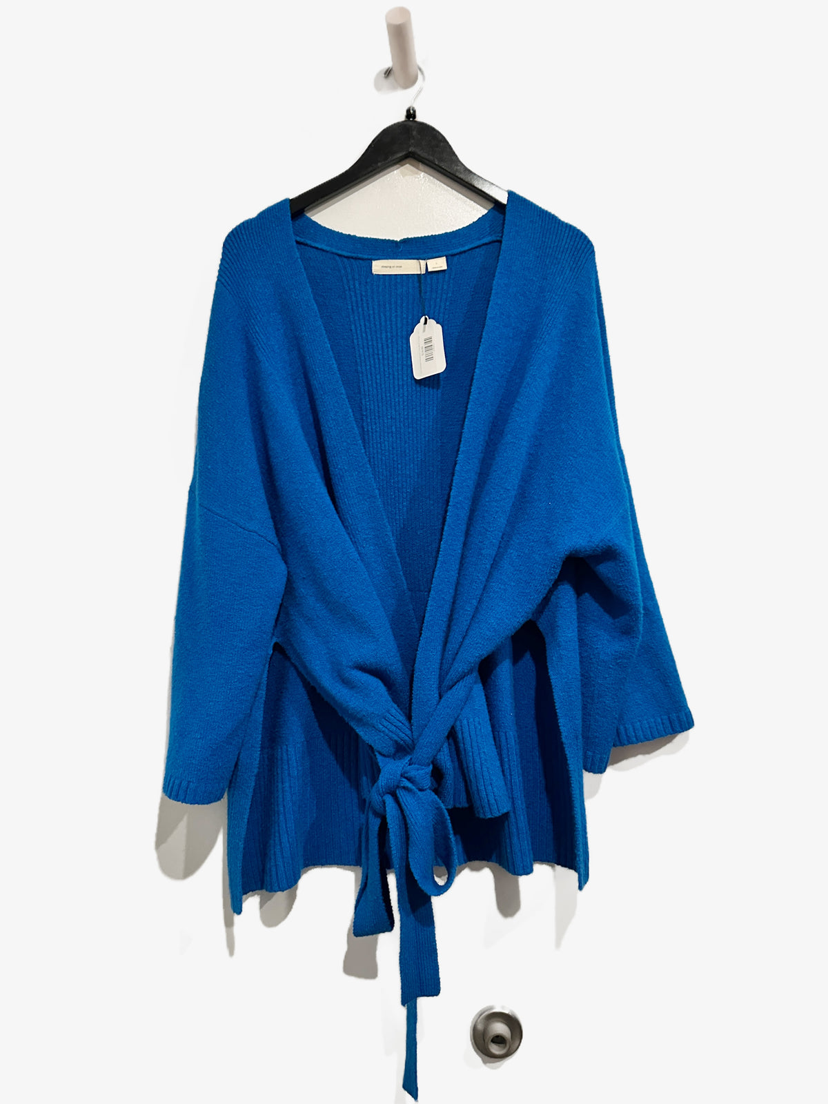 Anthropologie Sleeping on Snow Alcott Belted Cardigan in Blue - Large