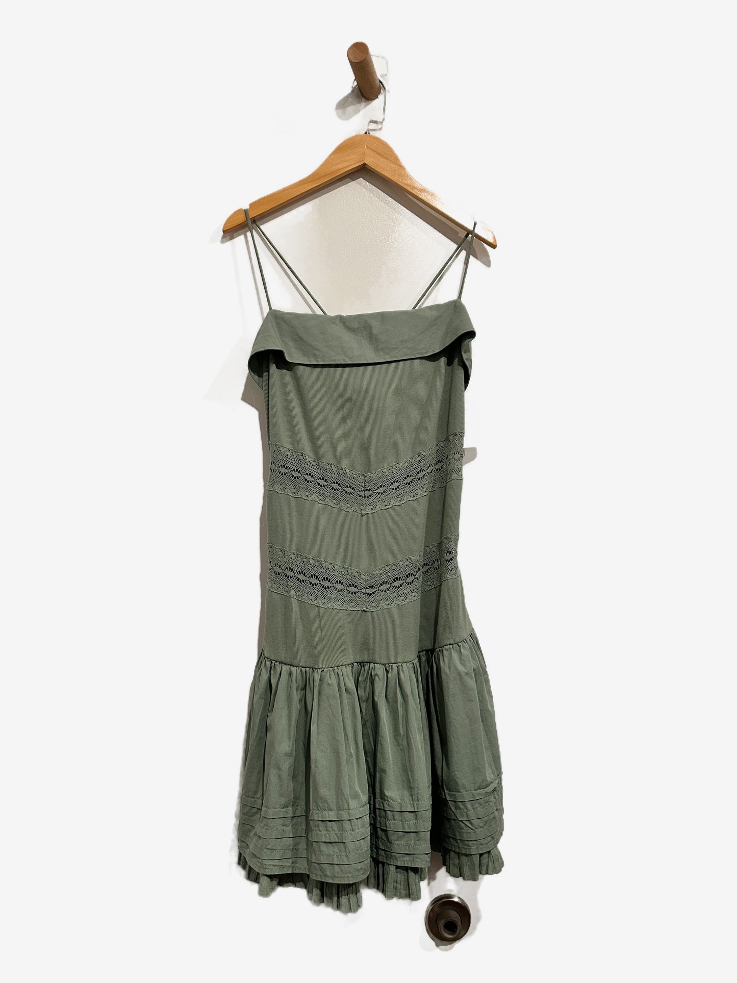 Free People Bliss Beauty Mini Dress in Lily Pad - Large