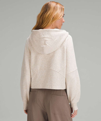 Lululemon Scuba Oversized Full Zip in Daisy Vista Light Ivory - XL/XXL