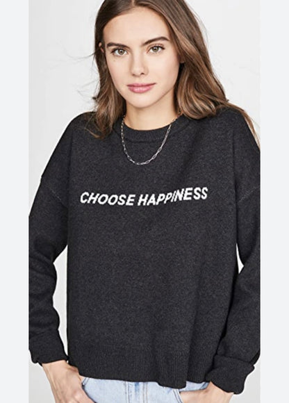 Spiritual Gangster Gray “Choose Happy” Pullover -XS