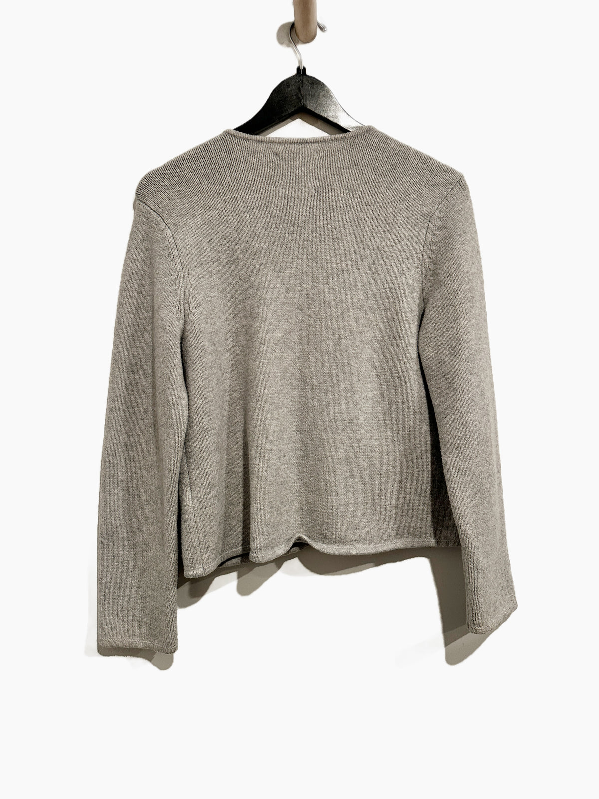 Abercrombie & Fitch LuxeLoft Crew Sweater Jacket in Gray - Medium