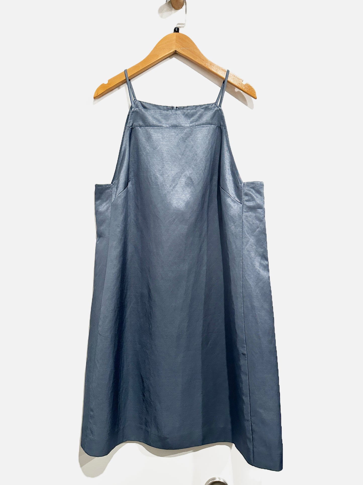 Madewell High Neck Mini Dress in Sunfaded Indigo