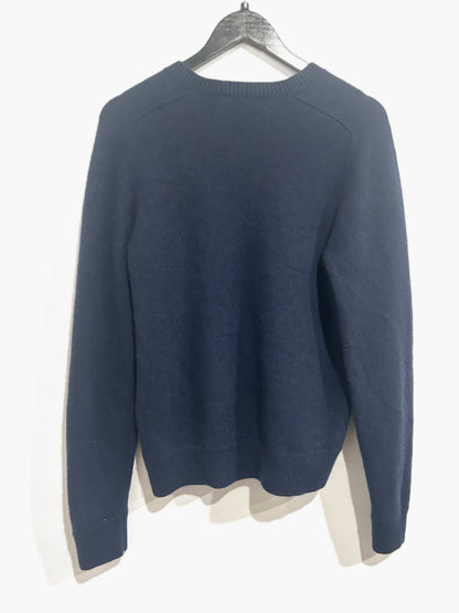 Ezra Fitch Y2K Navy Cashmere Sweater - Medium
