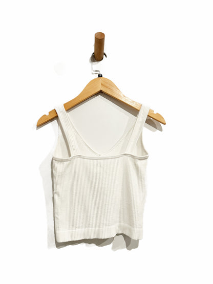Free People Washed Seamless Crop in White - XS/S