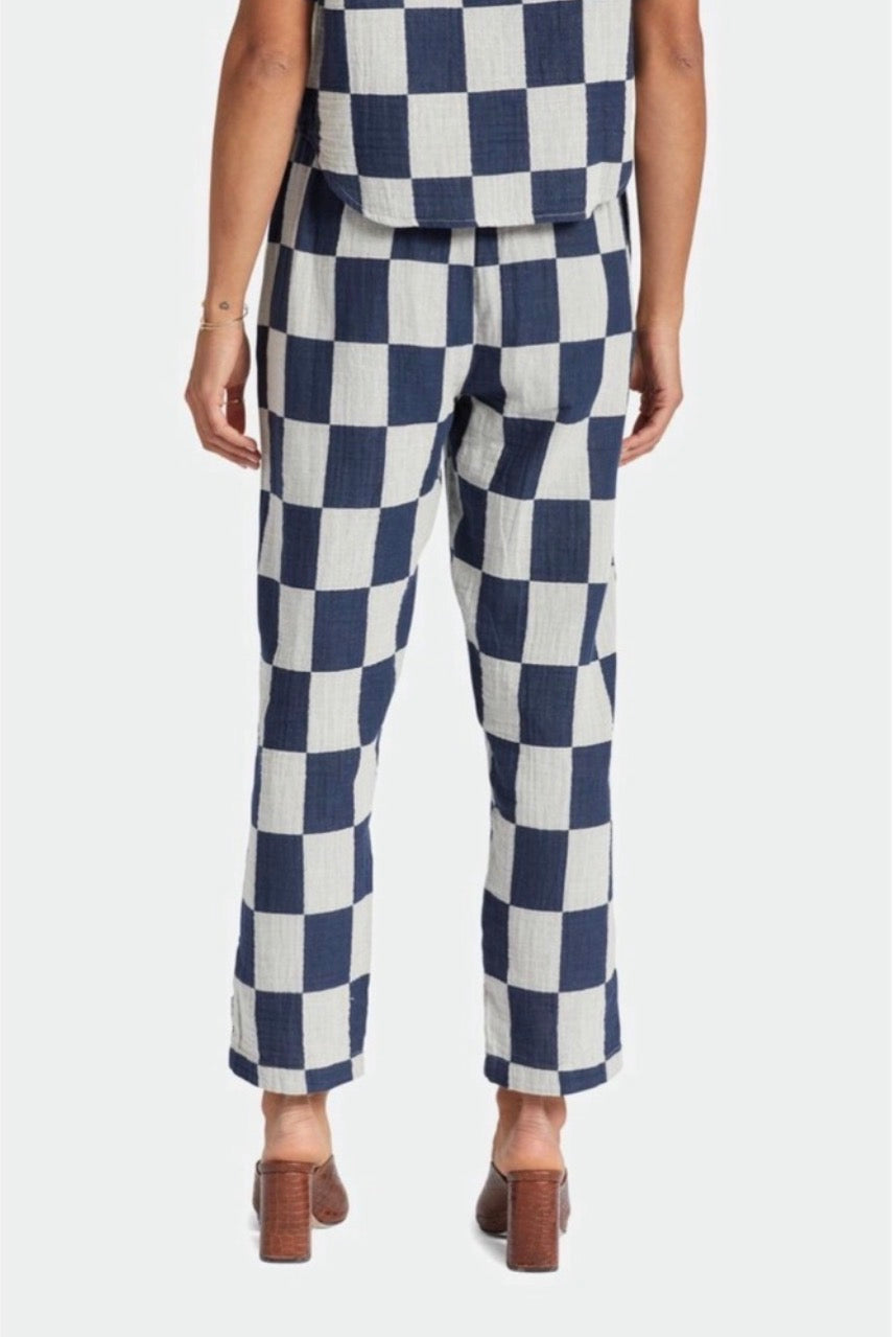 Brixton Mykonos Drawstring Pant in Washed Navy - Small