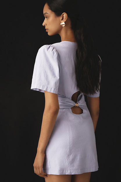 Anthropologie NWT Purple Linen Dress - XL