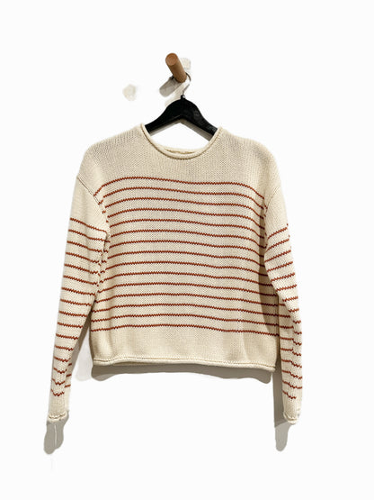 Rylee + Cru Jacques Sweater Poppy Stripe - XS