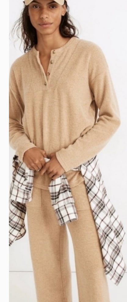 Madewell Tan Fleece Sweatshirt - Small