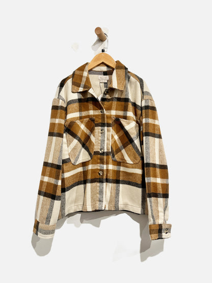 Brixton Bowery Brown Plaid Flannel - Small