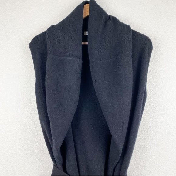 Kaufmanfranco Black Cowl Cashmere Vest Size Large