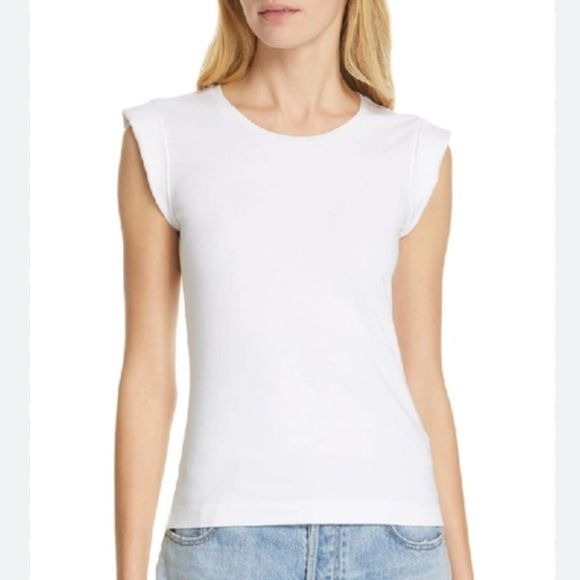 La Vie Rebecca Taylor Clean Jersey Tee In Milk Size Large