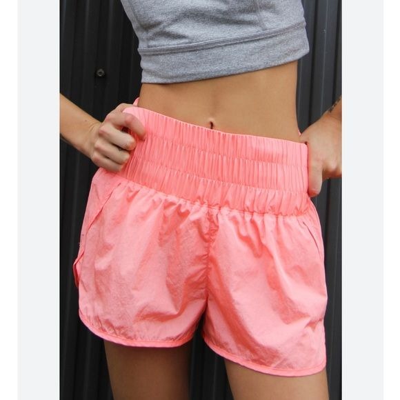 Free People The Way Home Shorts in Papaya Punch Size Large