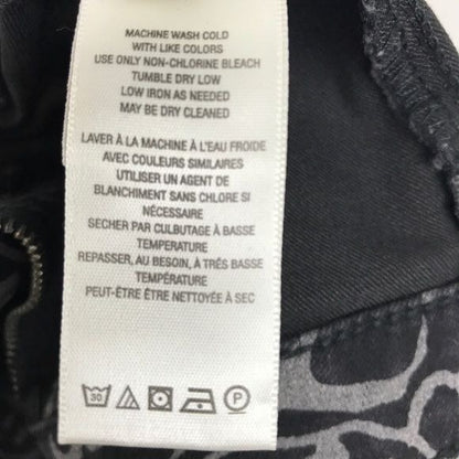 Free People Just Float On Printed Flare Jeans Black Paisley Discharge Sz 24