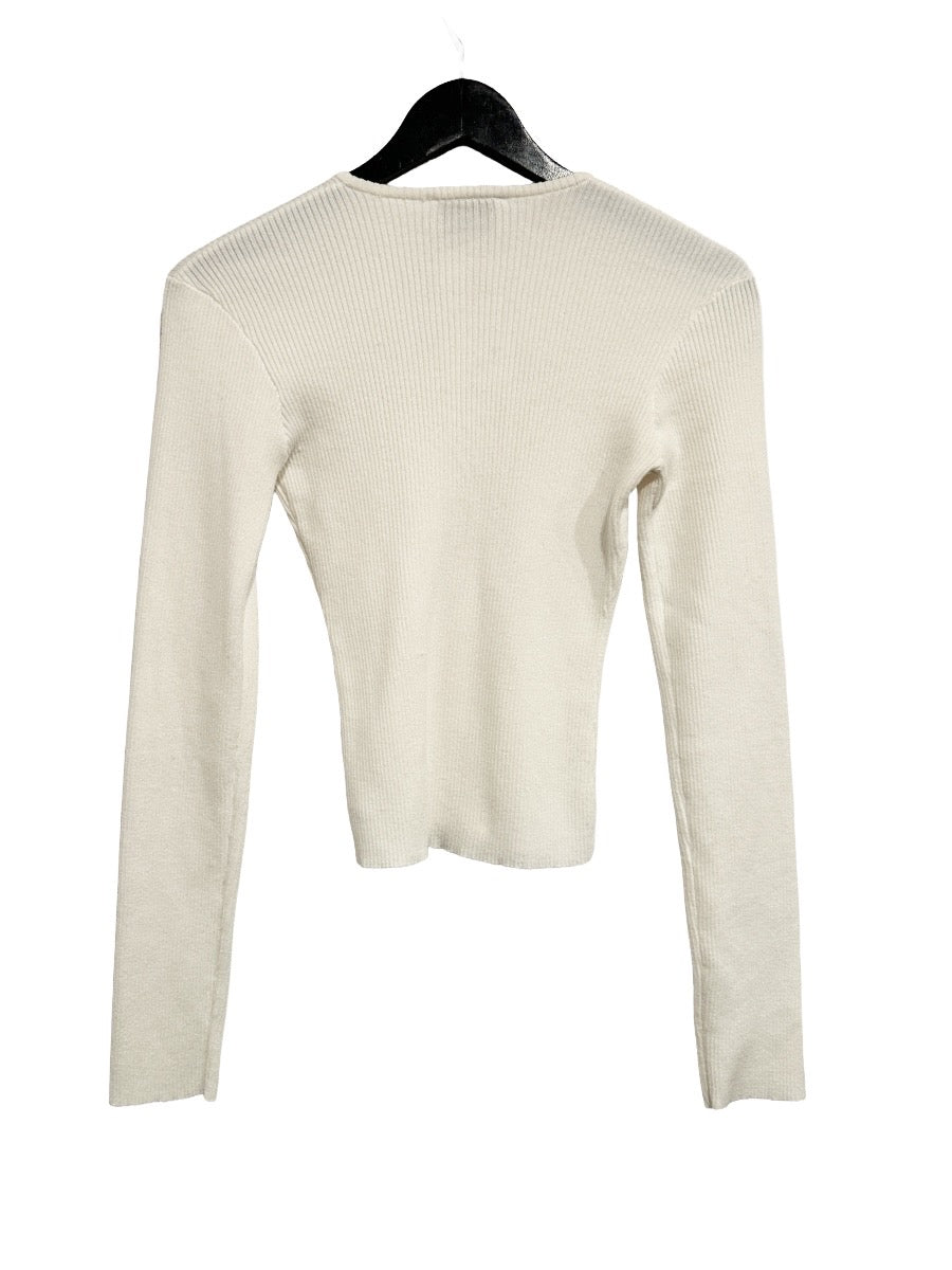 Princess Polly Suzu Long Sleeve Knit Top in White - 6
