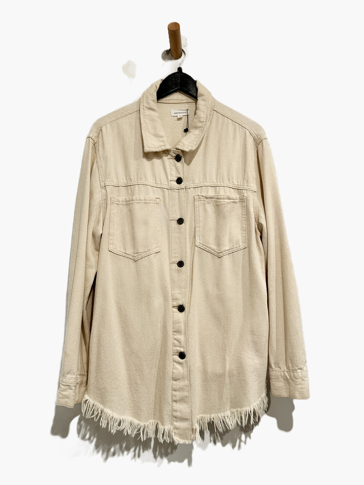 Westbound Cream Denim Jacket - Large