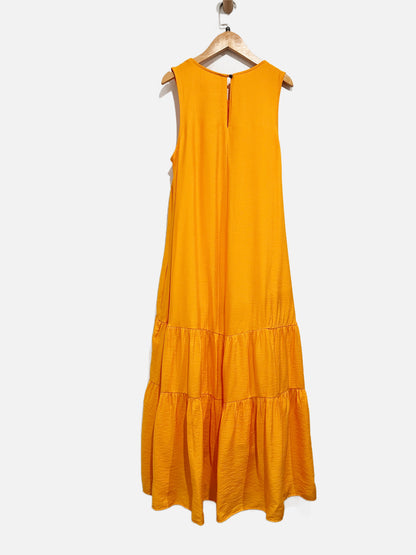 Anthropologie Maeve Orange Tiered Dress - Small