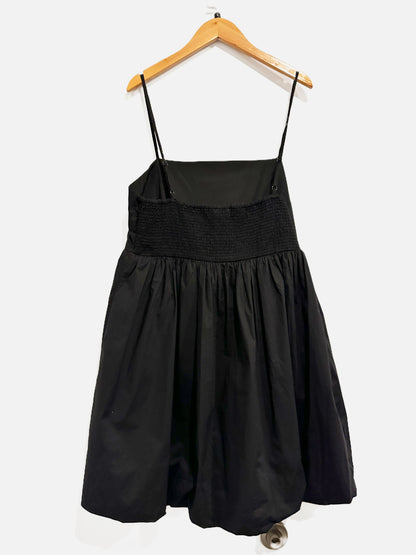 American Eagle Poplin Bubble Mini Dress in Black - Large
