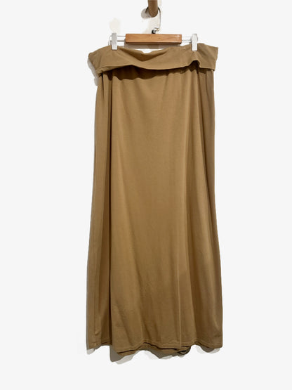 Aerie Chill Up Foldover Maxi Skirt in Soft Stone - Large