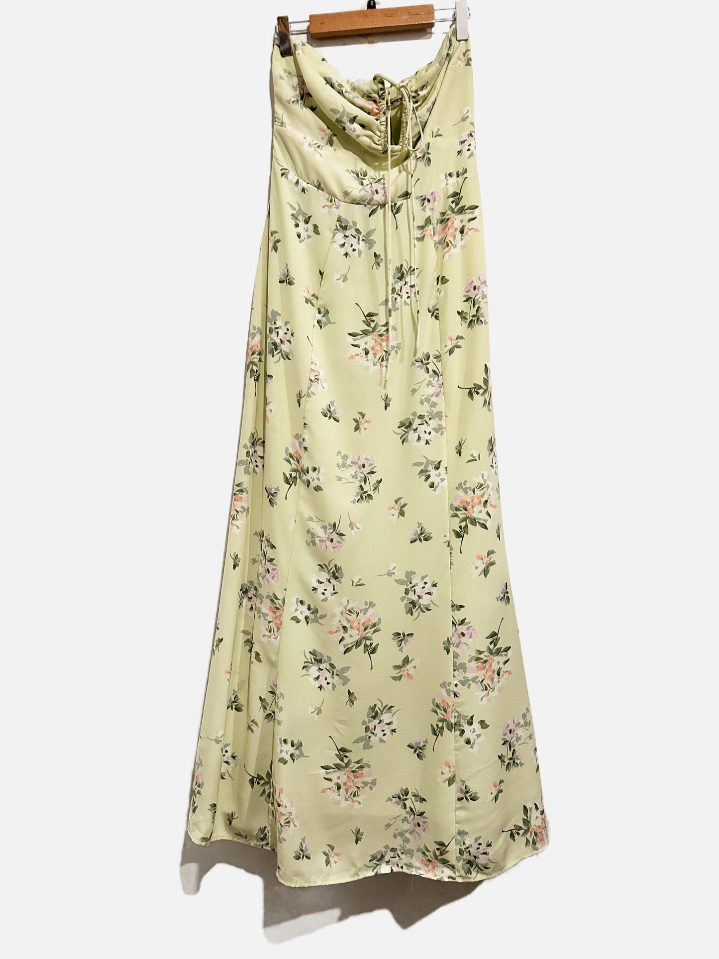 Abercrombie & Fitch Green Floral Halter Midi Dress - Small