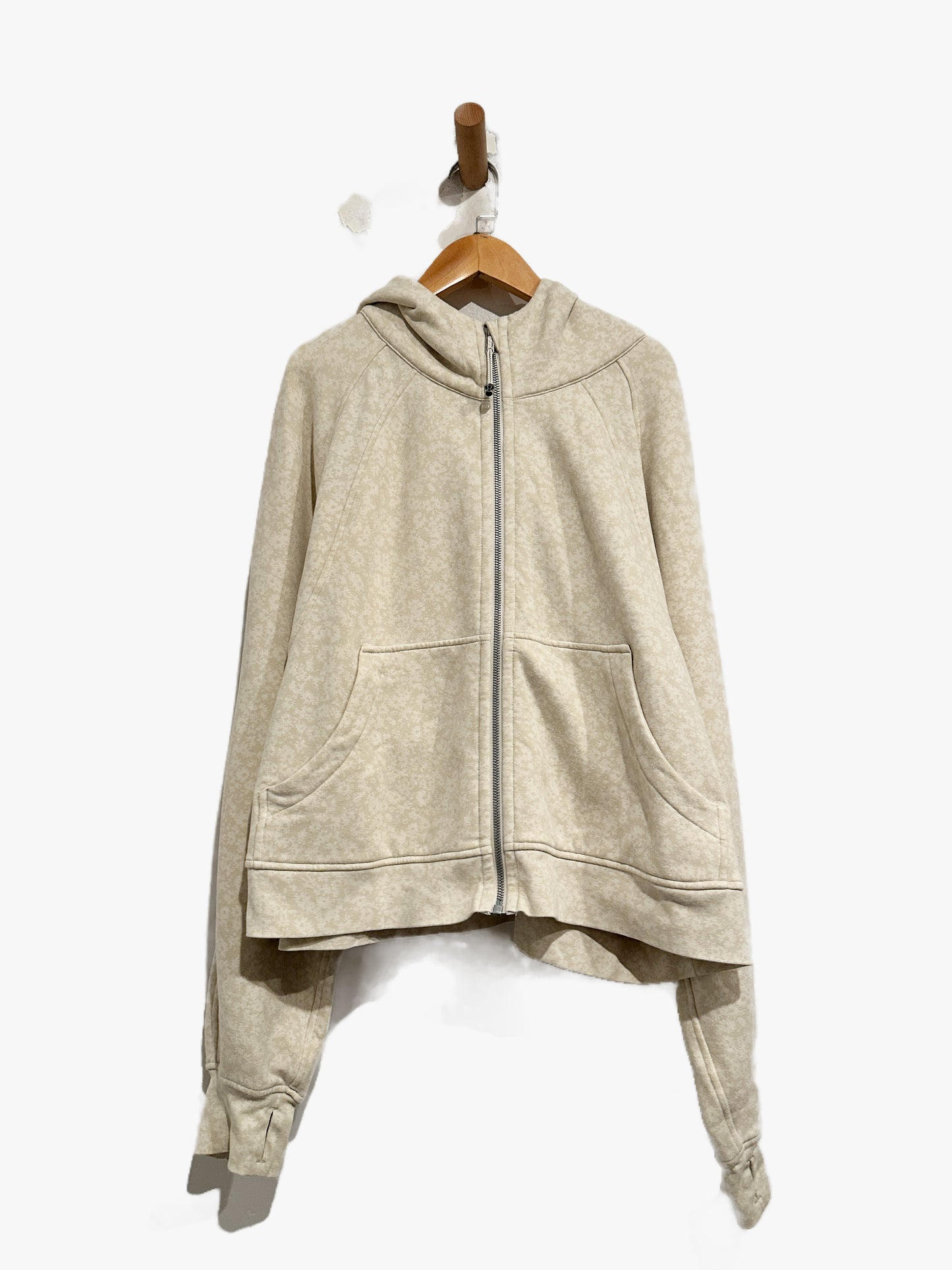 Lululemon Scuba Oversized Full Zip in Daisy Vista Light Ivory - XL/XXL