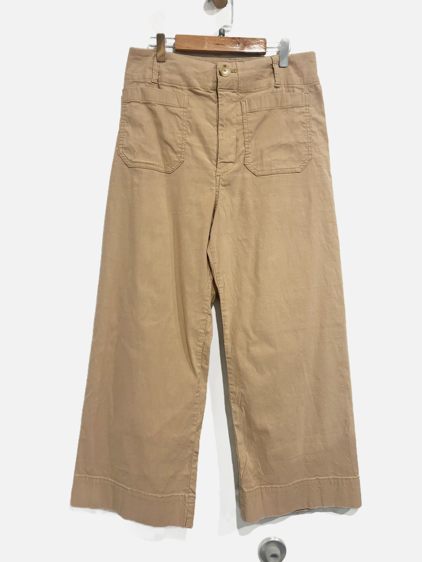 Anthropologie Maeve Colette Tan Wide Leg Pants - 30