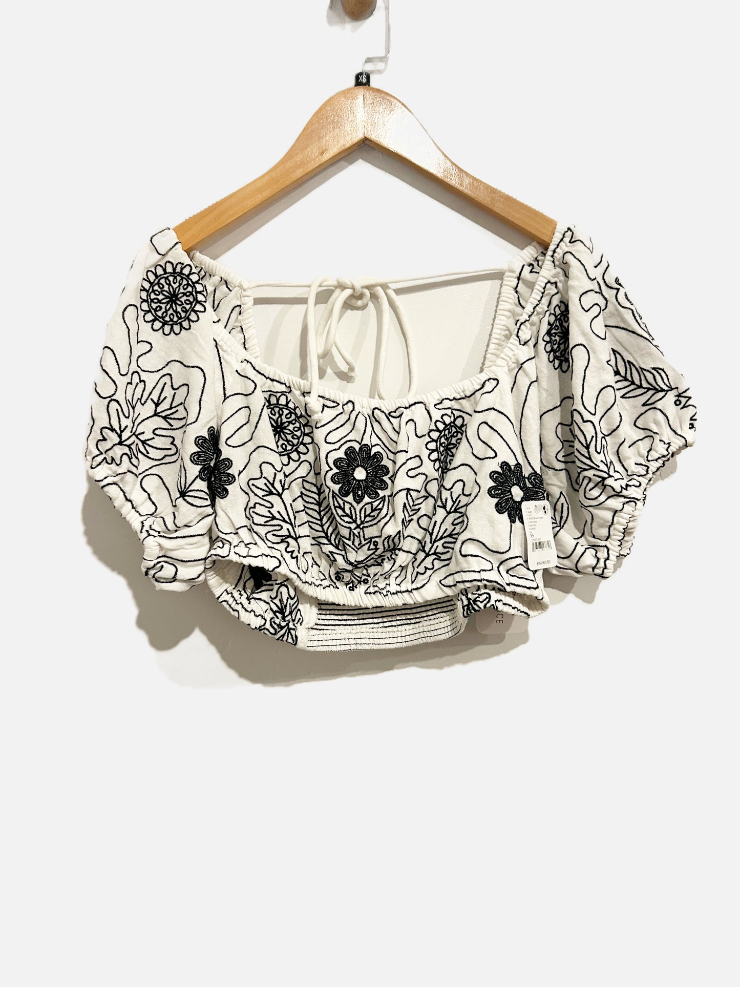 NWT Free People Lotus Embroidered Crop Top - XS