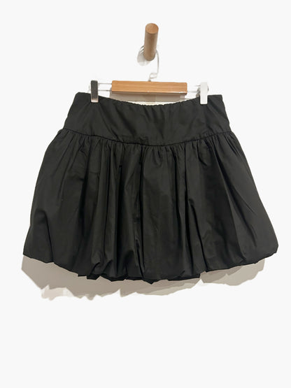 Lulus Black Bubble Hem Mini Skirt - Medium