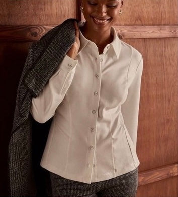 Cabi White Perfect Top - Large