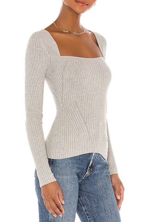 Lovers & Friends Gray Open Back Sweater - Large