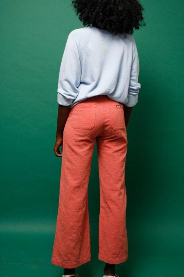 Rolla’s Faded Coral Sailor Ramie Pant - 0
