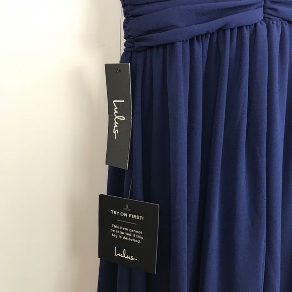 Lulus Heavenly Hues Navy Blue Maxi Dress Size XS