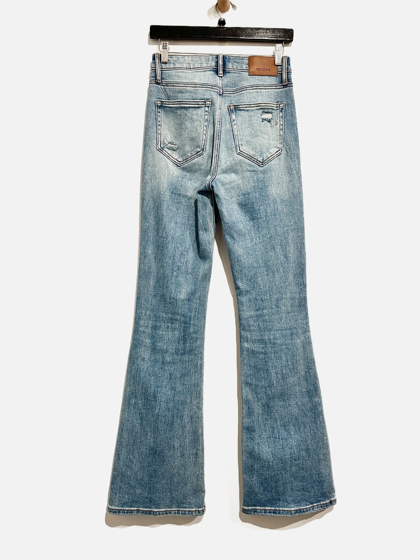 Hidden Distressed Flare Jeans - 25