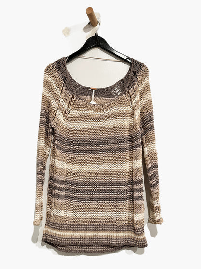 Free People Desert Moon Striped Sweater - Large