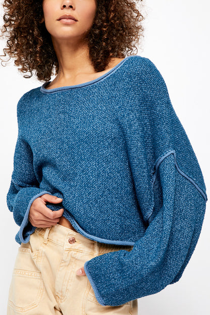 Free People Bardot Sweater in Serenity - Small
