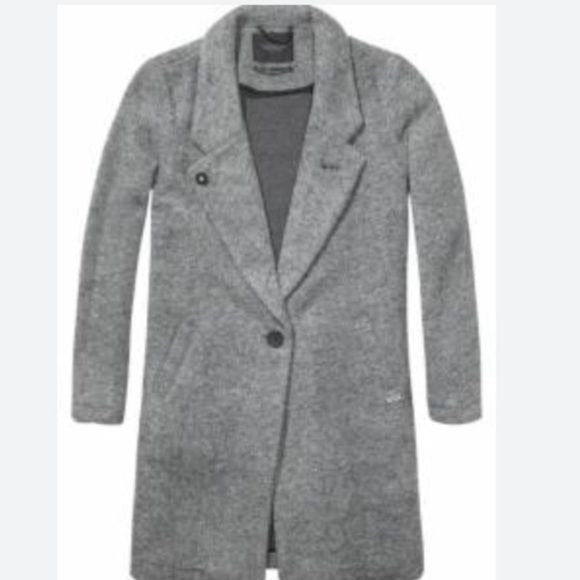 Scotch & Soda Tailored Coat in Heather Gray Size 3/Large