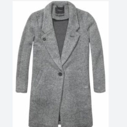 Scotch & Soda Tailored Coat in Heather Gray Size 3/Large