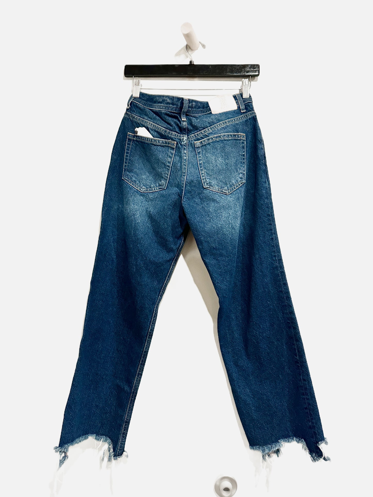 Free People Maggie Mid Rise Straight Jeans - 26