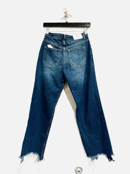 Free People Maggie Mid Rise Straight Jeans - 26
