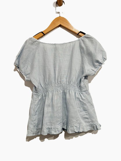 Brandy Melville Blair Blue Linen Top