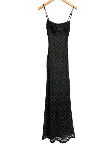 Cotton Candy LA Black Floral Lace Midi Dress - XS
