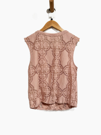 Free People Jae Knit Top in Pale Mauve - Medium