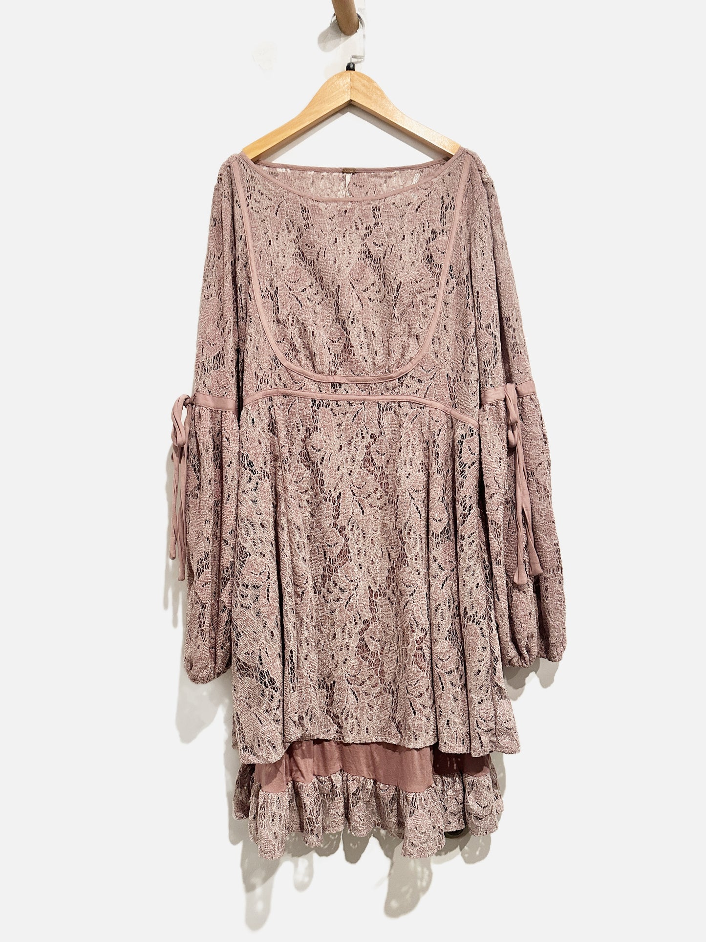 Free People Ruby Lace Mini Dress in Lilac - Medium