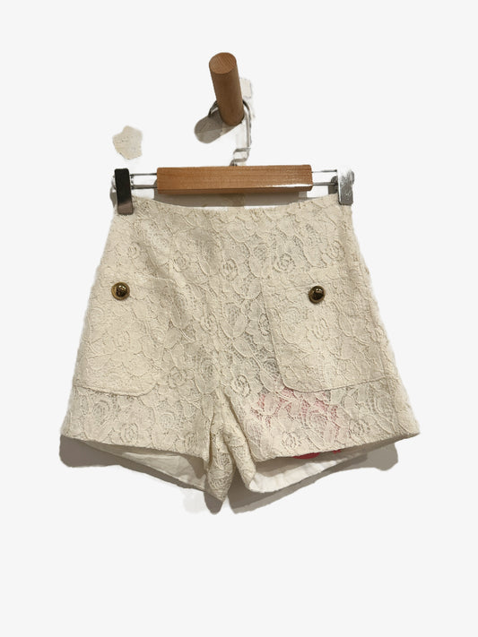 Little Paul & Joe White Lace Shorts - 8