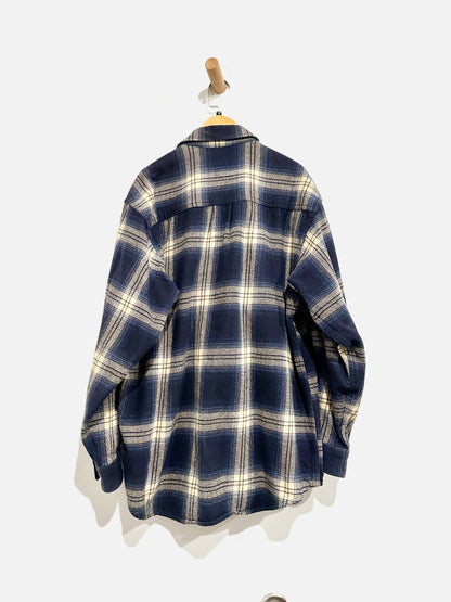 Field & Stream Men’s Blue Plaid Flannel - Medium