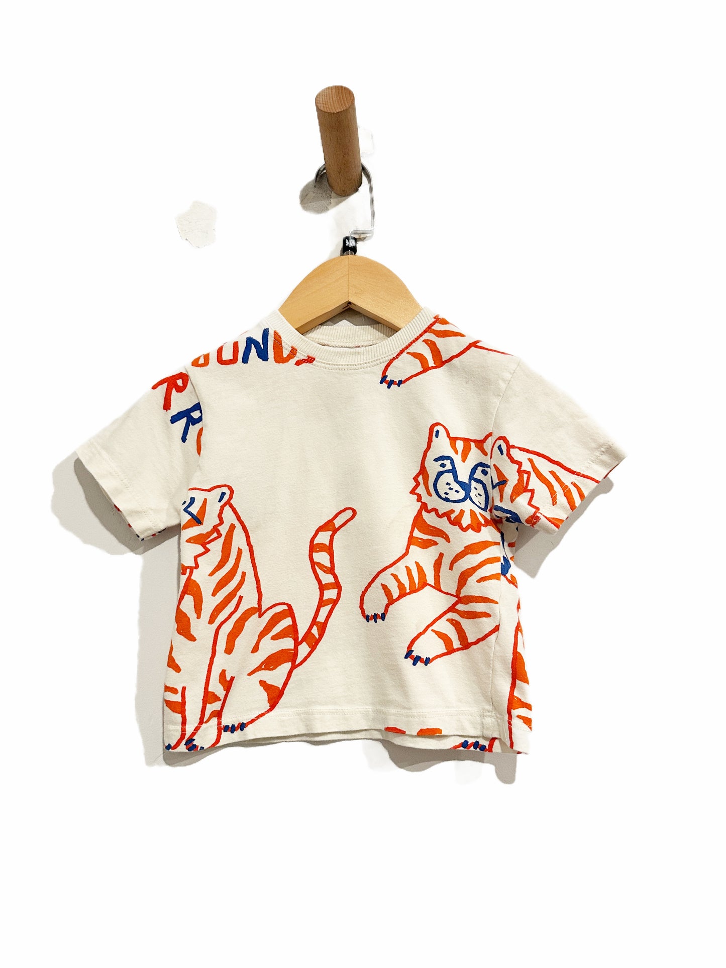 Zara White Tiger Graphic Tee - 9-12mo