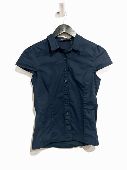 Brandy Melville Rue Button Down Top in Navy