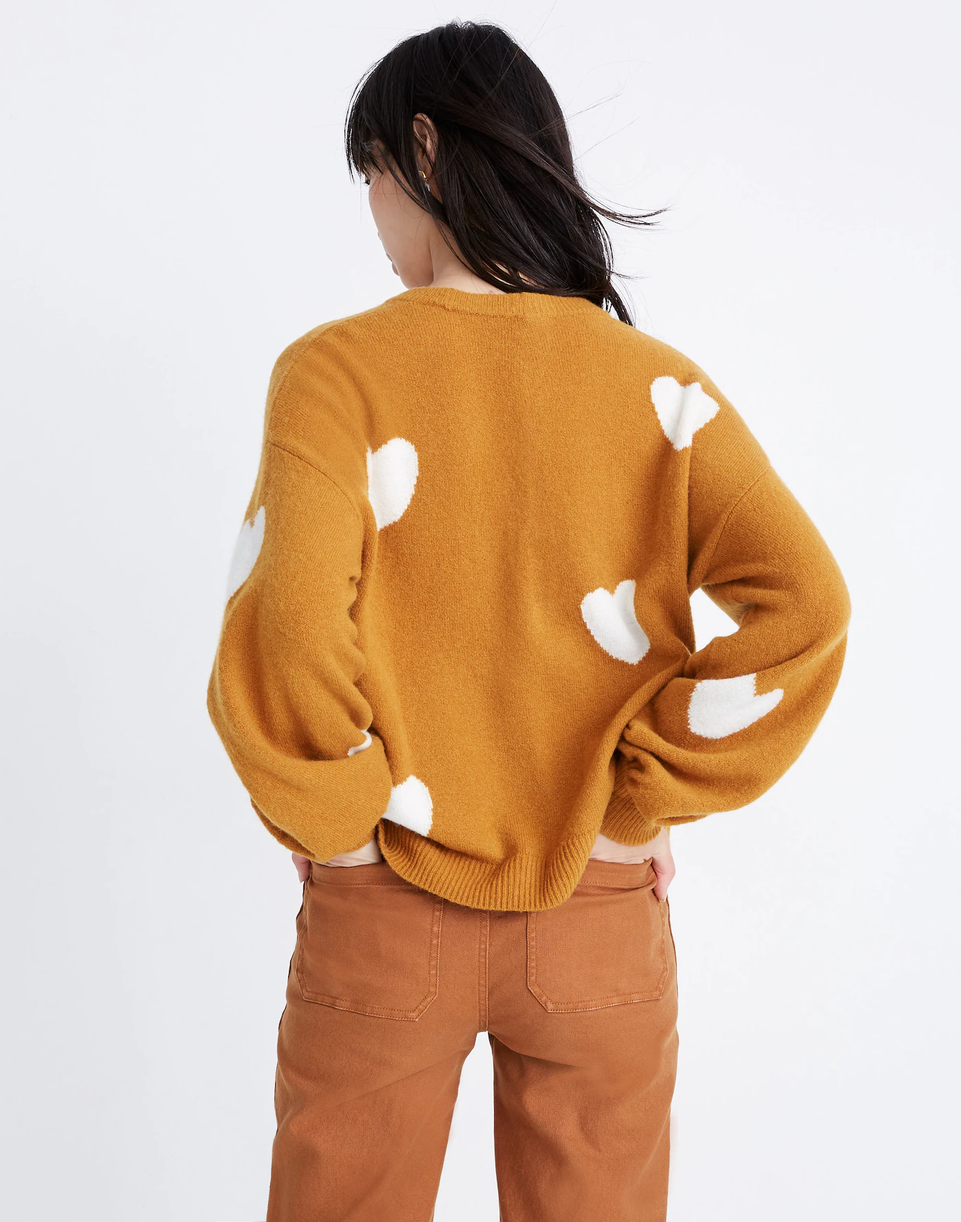 Madewell Yellow Heart Sweater - Small