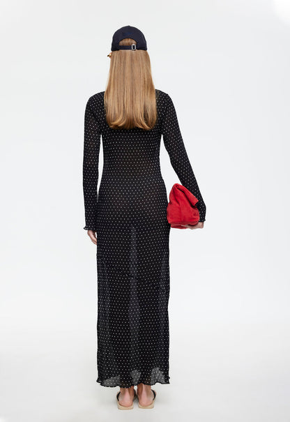 Lioness Haven Maxi Dress in Noir Polka - Medium